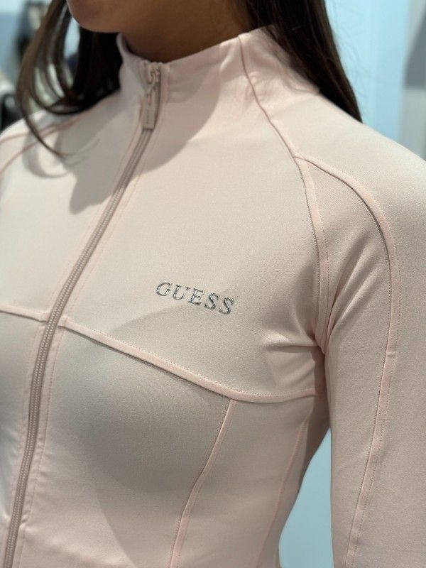 Guess Active - Margot Ls Zip Active Top - Roze