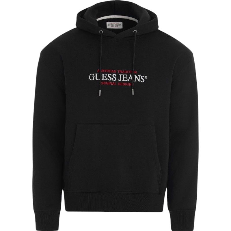 Guess Jeans - Gj Hood Reg America Trad Sweat - Zwart