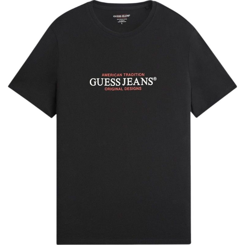 Guess Jeans - Gj Ss Cn Reg American Trad Tee - Zwart