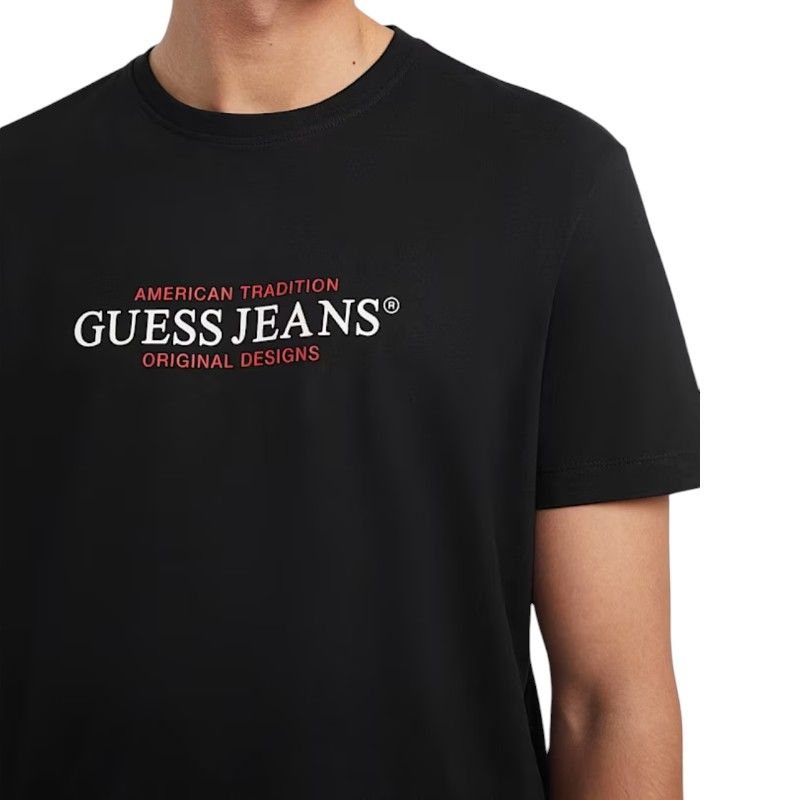 Guess Jeans - Gj Ss Cn Reg American Trad Tee - Zwart