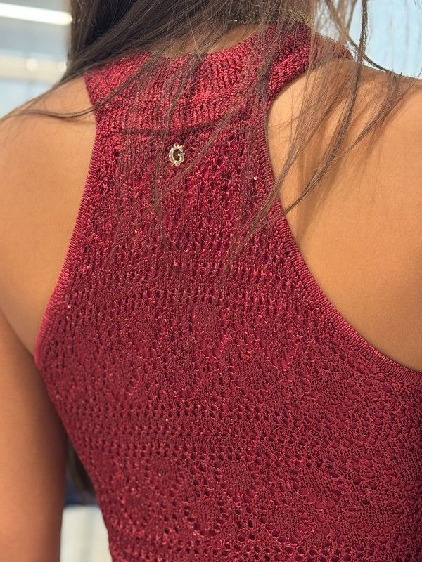 Guess - Sl Keyhole Cynthia Dress - Rood