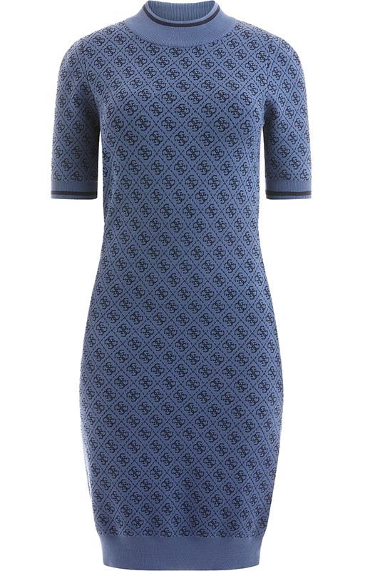 Guess - SS Lise 4g Logo Swtr Dress - Donkerblauw