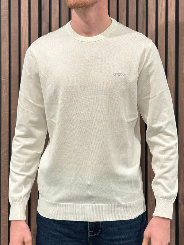Guess - Kalil Logo Embro Swtr - Wit