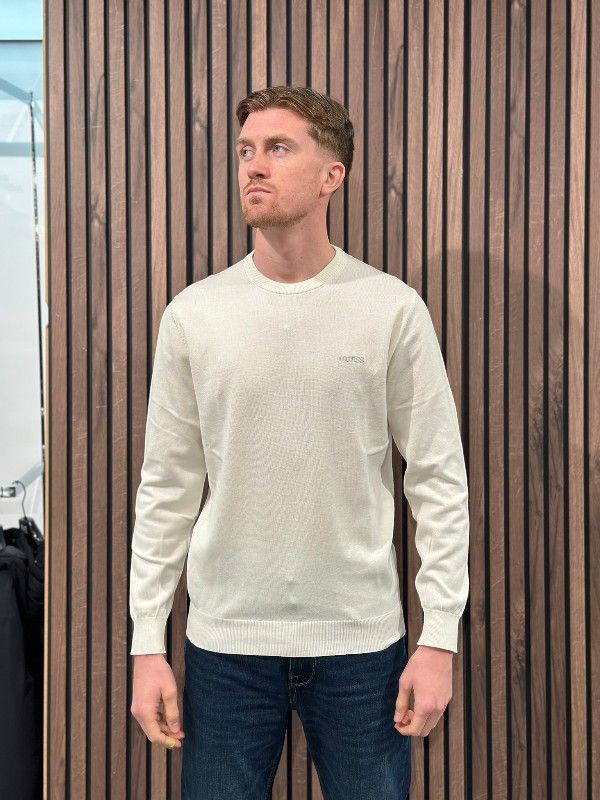 Guess - Kalil Logo Embro Swtr - Wit