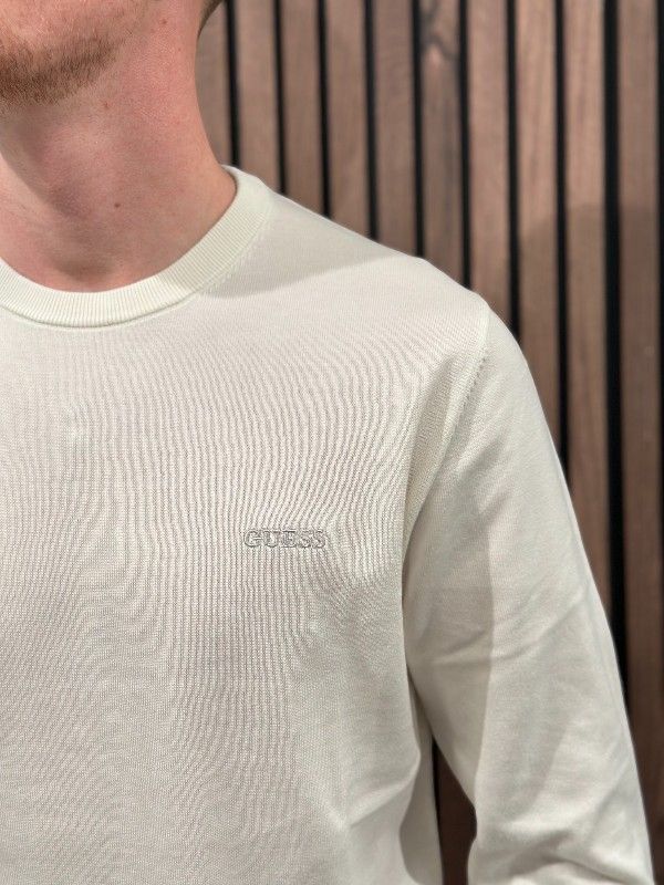 Guess - Kalil Logo Embro Swtr - Wit