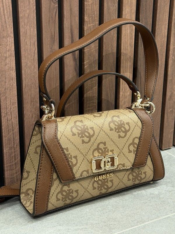 Guess - Karnilla Logo Flap Shldr Bag - Bruin