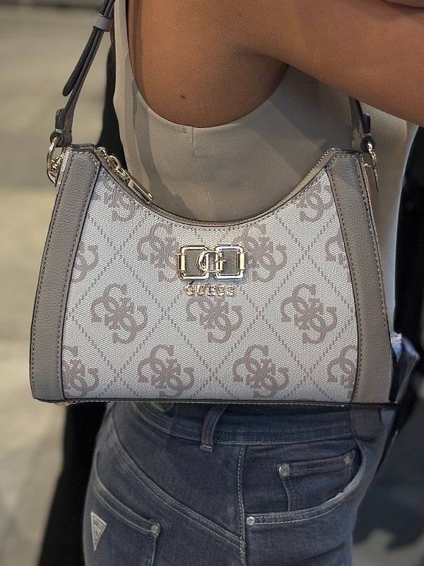 Guess - Karnilla Logo Shoulder Bag - Beige