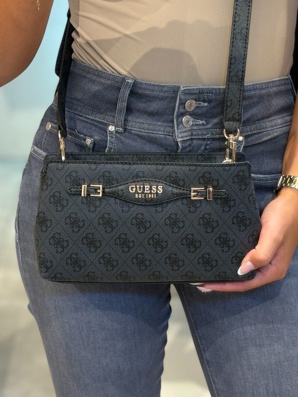 Guess - Katya Crossbody Top Zip - Zwart
