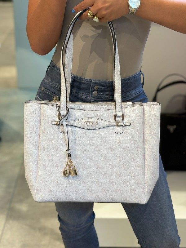 Guess - Katya Multi Comp Tote - Wit