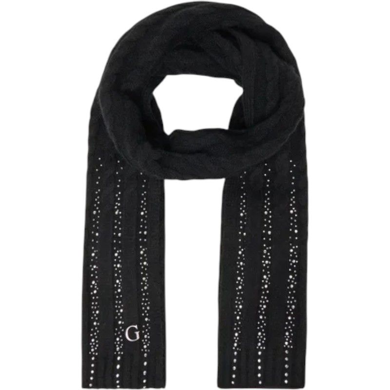 Guess - Knitted Scarf 30X165 - Zwart