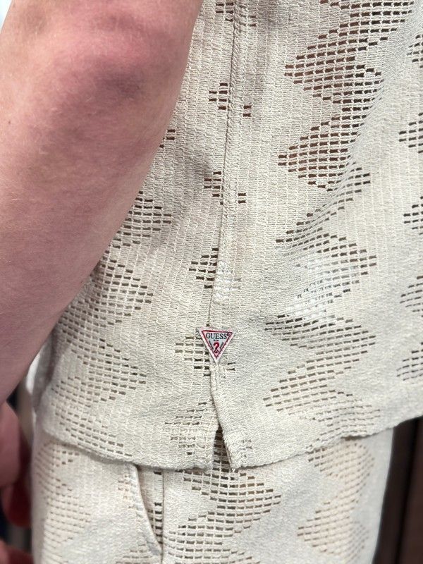 Guess - Lattice Knit Shirt - Beige