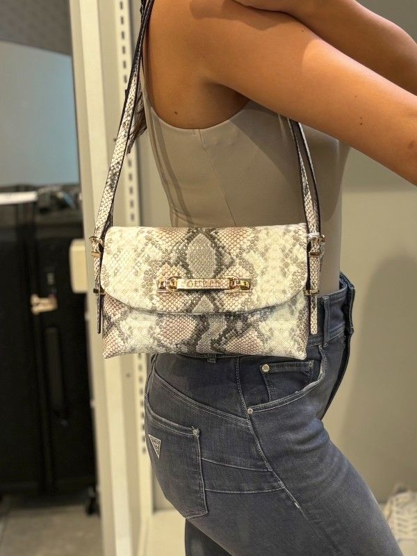 Guess - Lefia Flap Shoulder Bag - Beige