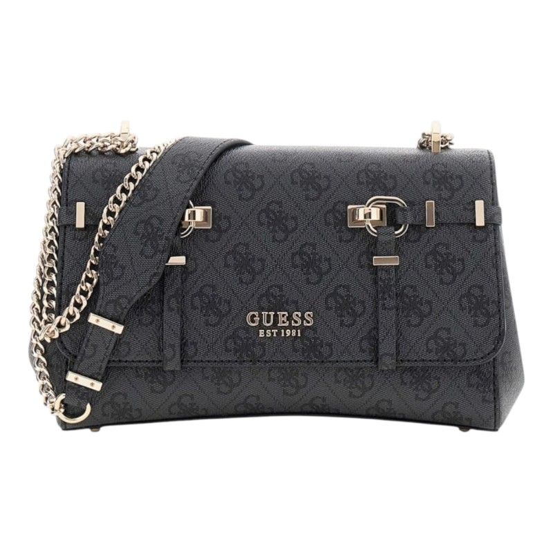 Guess - Leona Logo Convrtbl Xbody Flap - Zwart