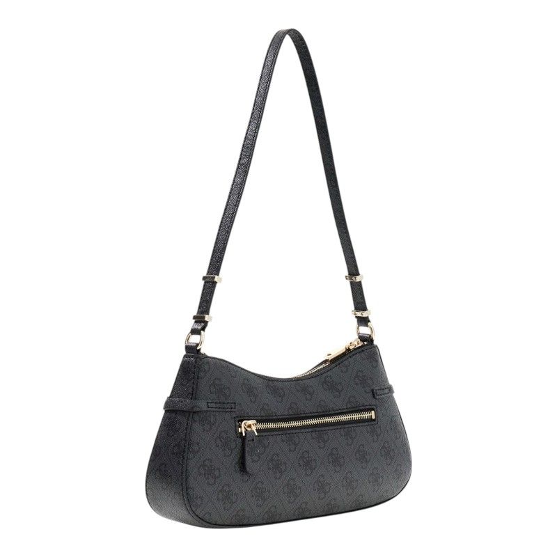 Guess - Leona Logo Shoulder Bag - Zwart