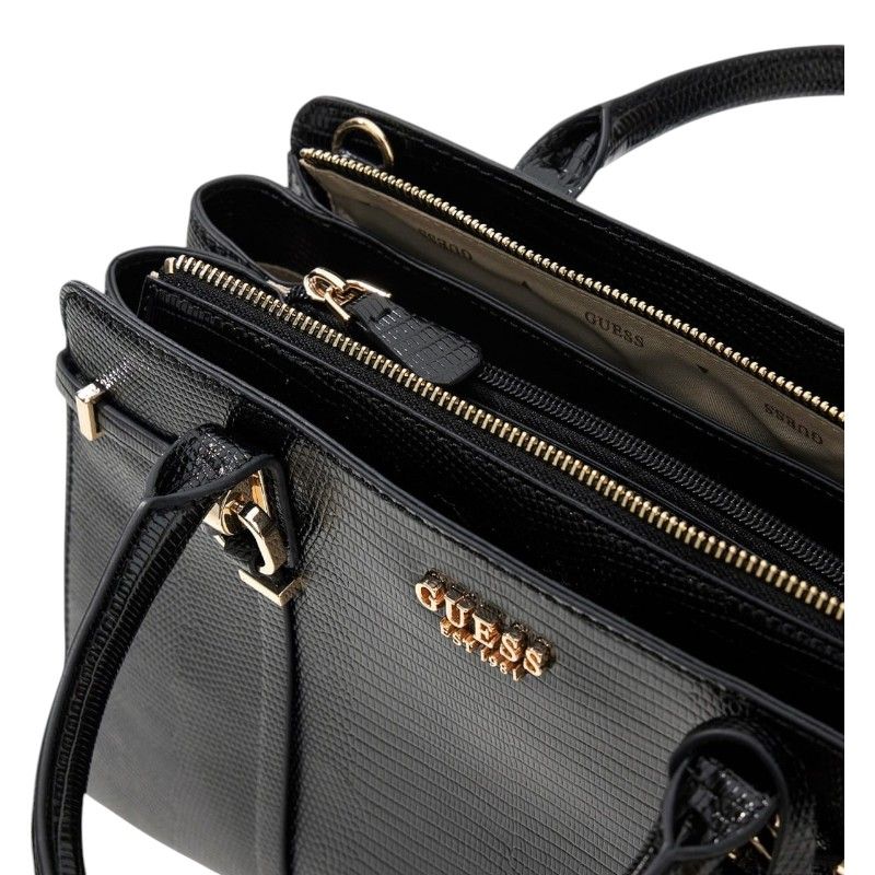 Guess - Leona Multi Comp Satchel - Zwart