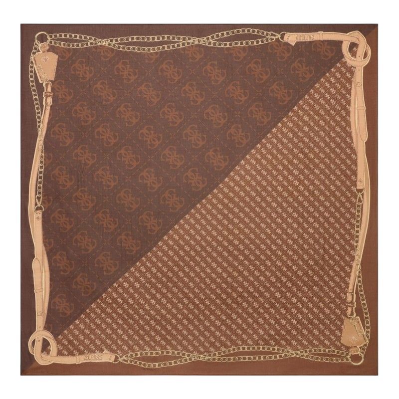 Guess - Lindsey Printed Kefiah 120X120 - Bruin