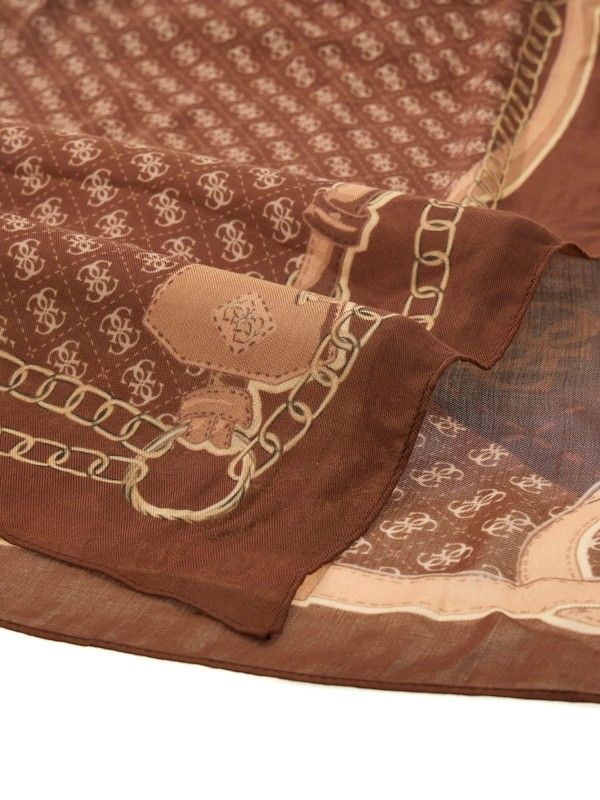 Guess - Lindsey Printed Kefiah 120X120 - Bruin