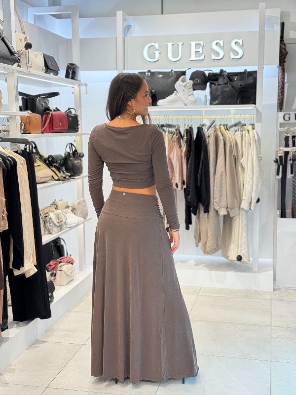 Guess - Long Milena Jewel Skirt - Bruin