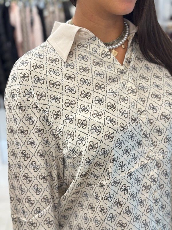 Guess - Ls Alexandra Shirt - Beige