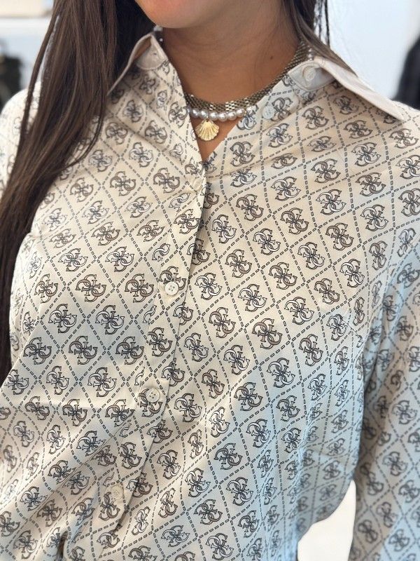 Guess - Ls Alexandra Shirt - Beige