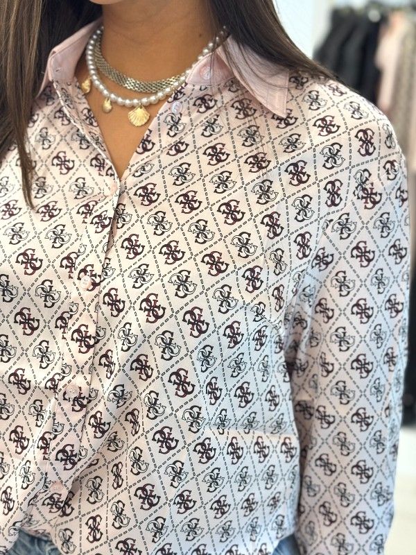 Guess - Ls Alexandra Shirt - Roze