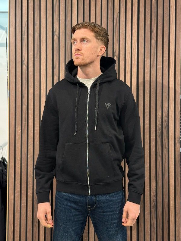 Guess - Ls Basic Zipper Hoodie - Zwart