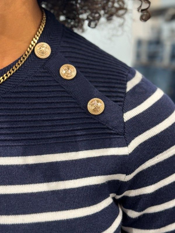 Guess - Ls Cn Helen Swtr - Blauw