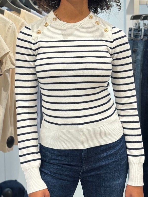 Guess - Ls Cn Helen Swtr - Wit