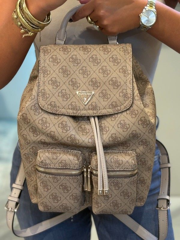 Guess - Manhattan II Flap Backpack - Beige