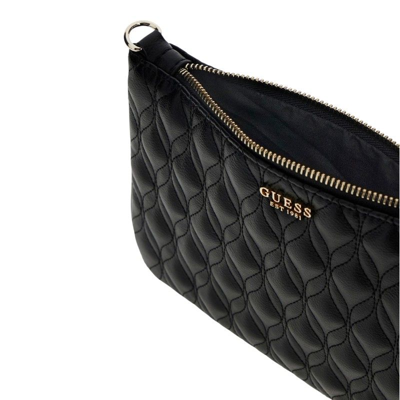 Guess - Maxine Quilted Flat Pouch - Zwart