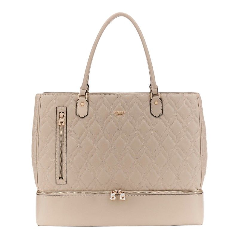 Guess - Maxine Zip Bottom Tote - Beige