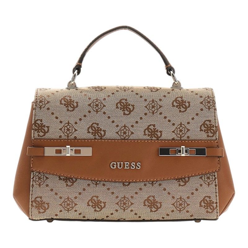 Guess - Melinda Logo Top Handle Flap - Beige