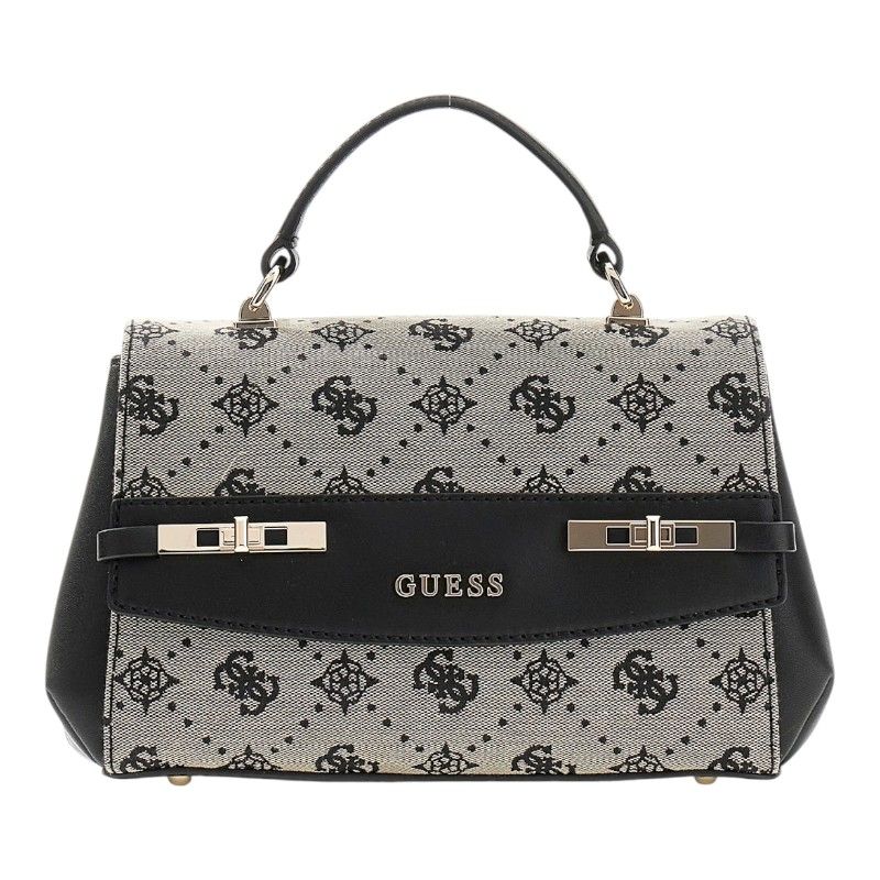 Guess - Melinda Logo Top Handle Flap - Zwart