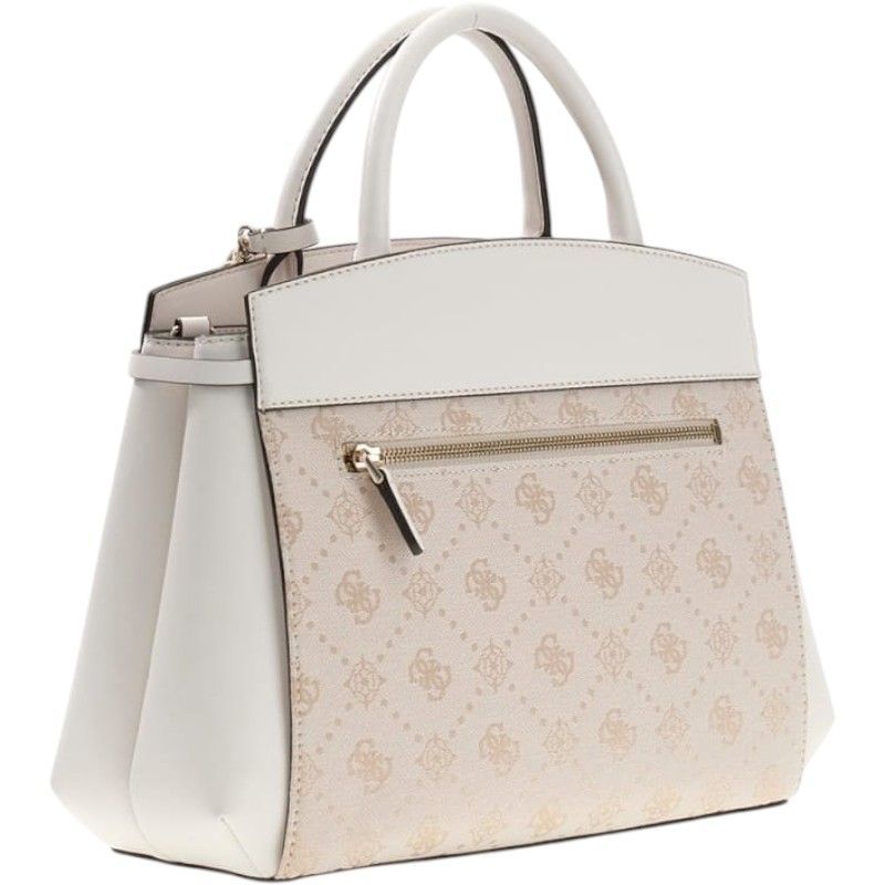 Guess - Melinda Logo Tri Comb Satchel - Wit