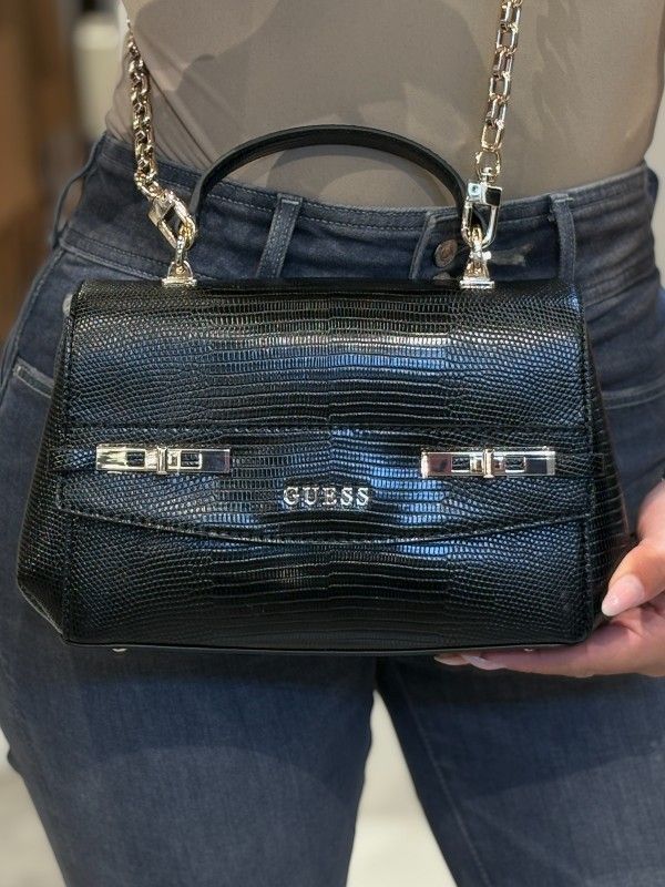 Guess - Melinda Top Handle Flap - Zwart
