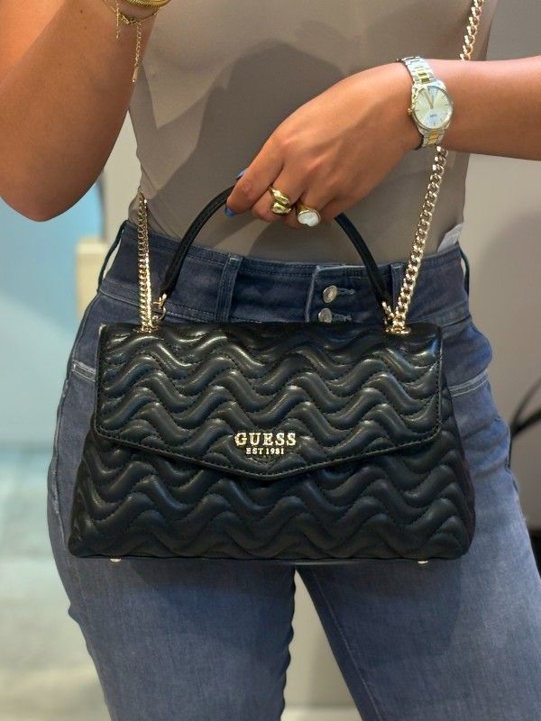 Guess - Melisandra Cnvrtbl Xbody Flap - Zwart