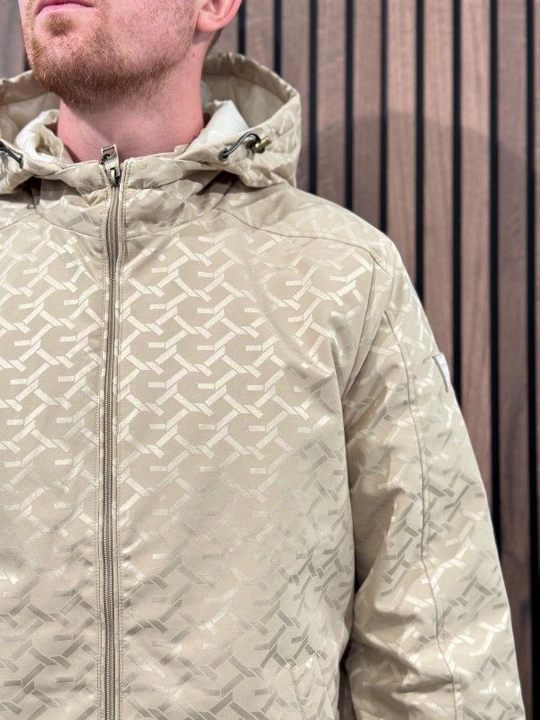 Guess - Monogram Hooded Jacket - Beige