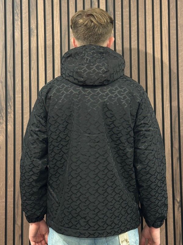 Guess - Monogram Hooded Jacket - Zwart
