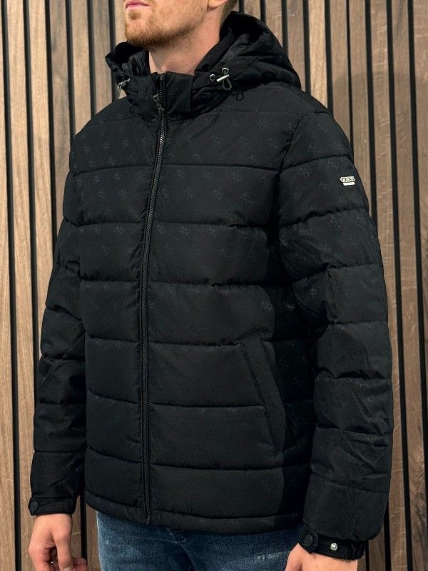 Guess - Monogram Puffa Jacket - Zwart