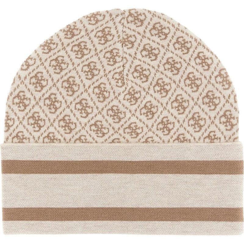 Guess - Sevyn 4G Logo Beanie Swtr - Beige