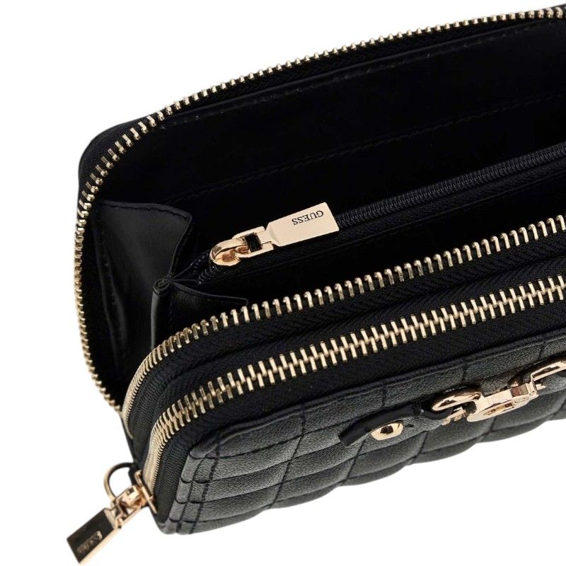 Guess - Nadira Slg Medium Double Zip - Zwart