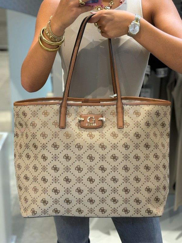 Guess - Neda Large 2 In 1 Tote - Bruin