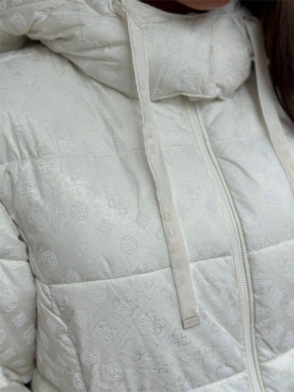 Guess - New Daisy Crop Logo Puffer - Wit