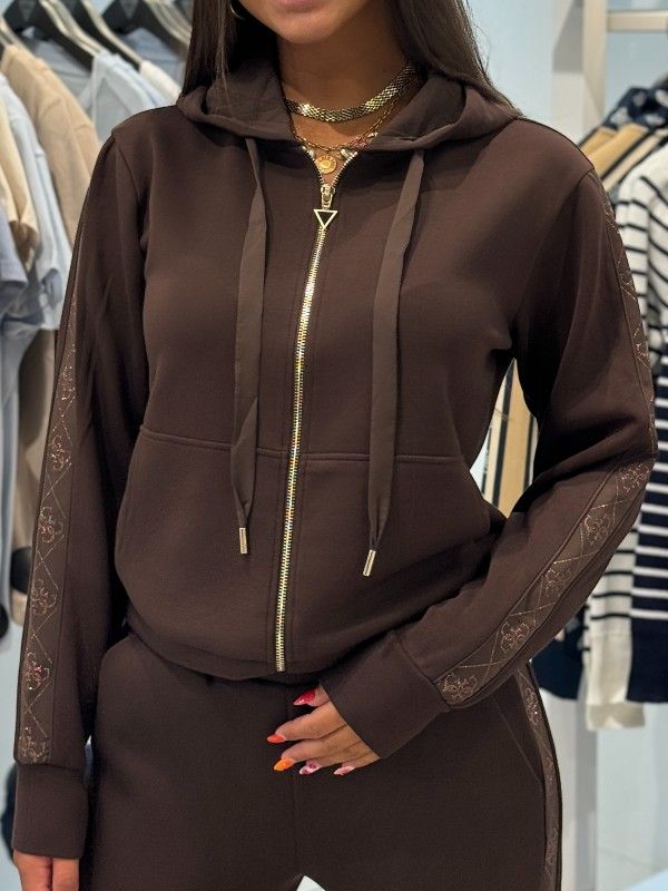 Guess - New Hooded Scuba Sweatshirt - Bruin