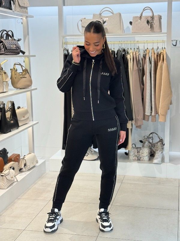 Guess - New Hooded Scuba Sweatshirt - Zwart