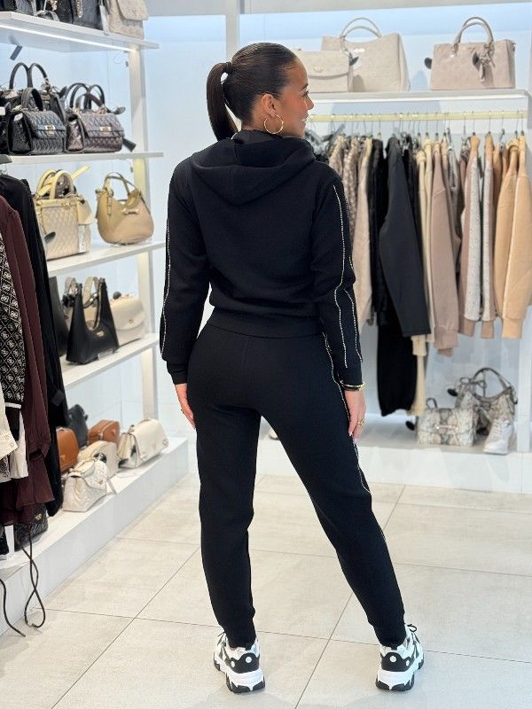 Guess - New Hooded Scuba Sweatshirt - Zwart