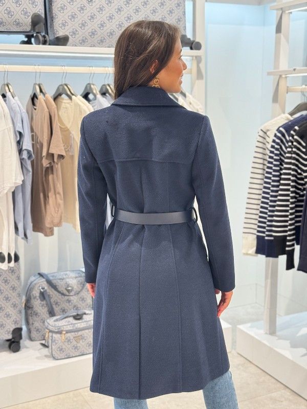 Guess - New Patrice Belted Coat - Blauw
