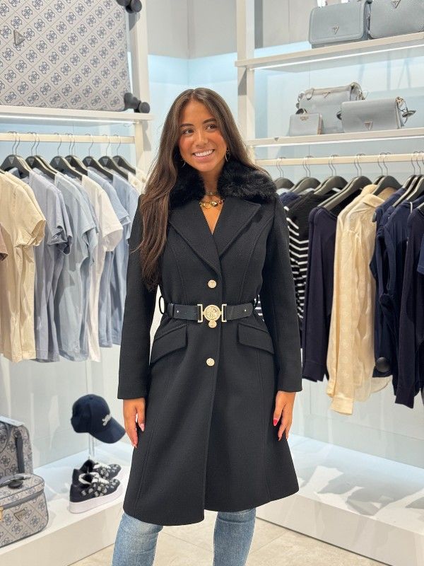 Guess - New Patrice Belted Coat - Zwart