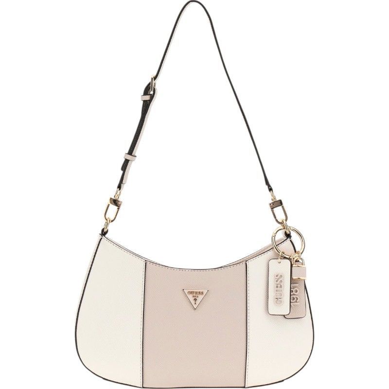 Guess - Noelle II Top Zip Shoulder Bag - Beige
