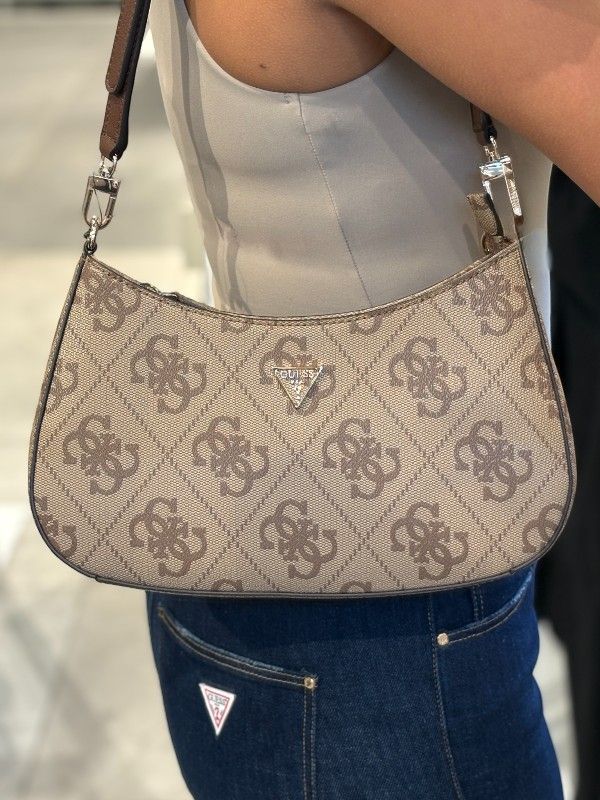 Guess - Noelle II Top Zip Shoulder Bag - Bruin